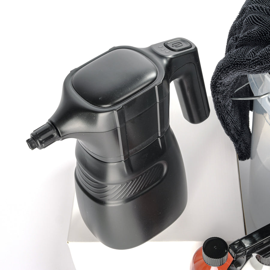 7WASH Komplettes Autopflege-Set mit Schaumsprüher, Wascheimer, Shampoo und Mikrofasertüchern