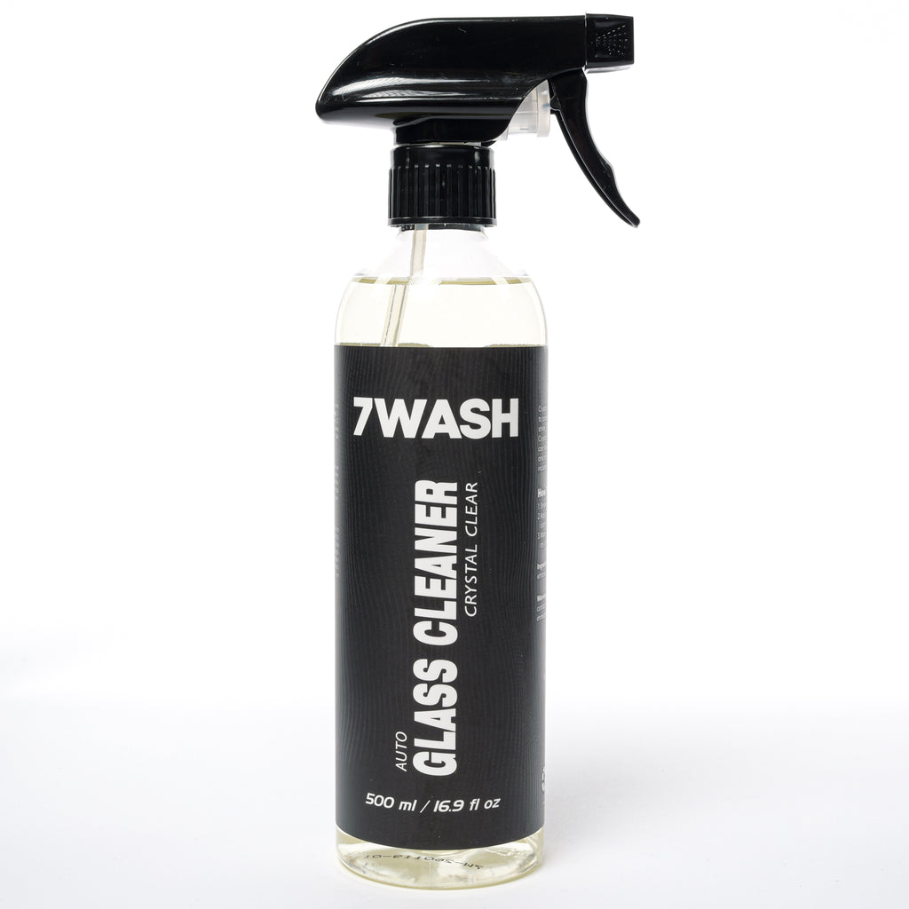 7WASH Glass Cleaner 500 ml streak-free car glass cleaner for windows, mirrors, windshields, and interior glass cleaning for clear visibility and professional car detailing