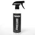 7WASH Interior Cleaner 500 ml car interior cleaner bottle back label with usage instructions for dashboard, plastic, leather, and interior car detailing cleaning