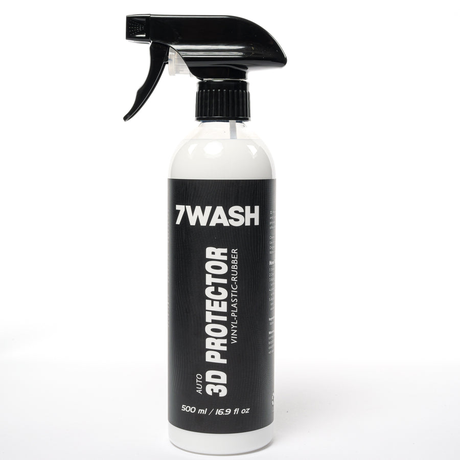 7WASH 3D-Protector 500 ml, soin plastiques et caoutchoucs avec protection UV