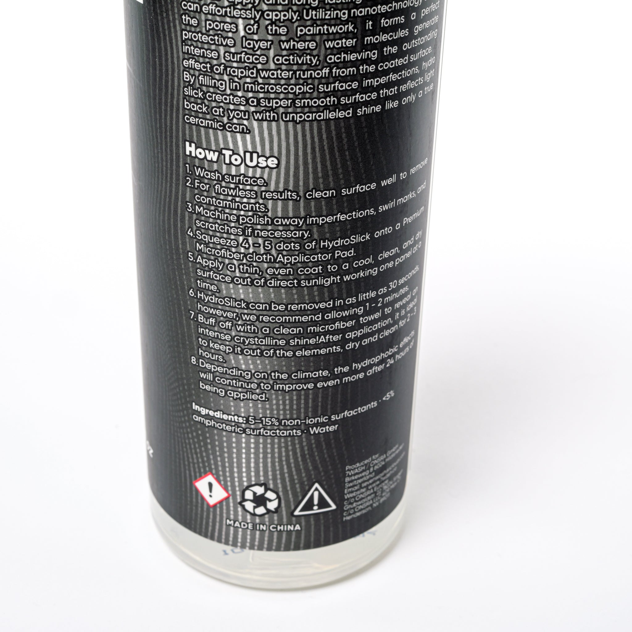 7WASH Ceramic Quick Sealant 500 ml ceramic spray sealant for hydrophobic paint protection, slick finish, water beading, and professional car detailing coating