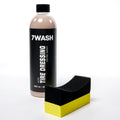 7WASH Tire Dressing Extra Shiny 500 ml with black applicator sponge for deep black tire shine, tire protection, and long-lasting tire care for car detailing