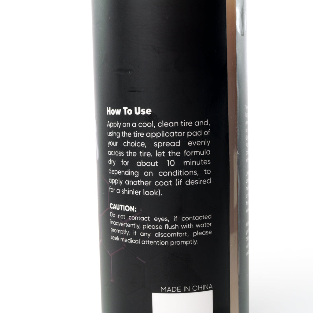 7WASH Tire Dressing Extra Shiny 500 ml Reifenglanz Flasche Vorderansicht