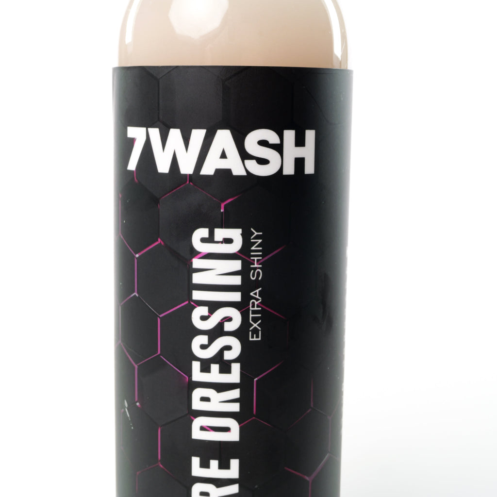 7WASH Tire Dressing Extra Shiny 500 ml Reifenglanz Flasche Vorderansicht