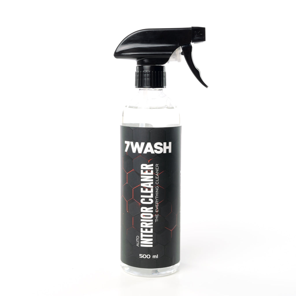 7WASH Interior Cleaner 500 ml Innenraumreiniger Flasche Rückseite mit Anwendung