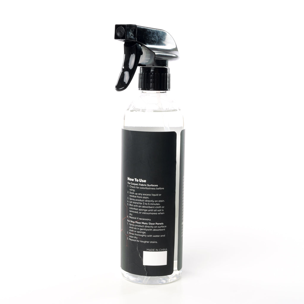 7WASH Interior Cleaner 500 ml Innenraumreiniger Flasche Rückseite mit Anwendung