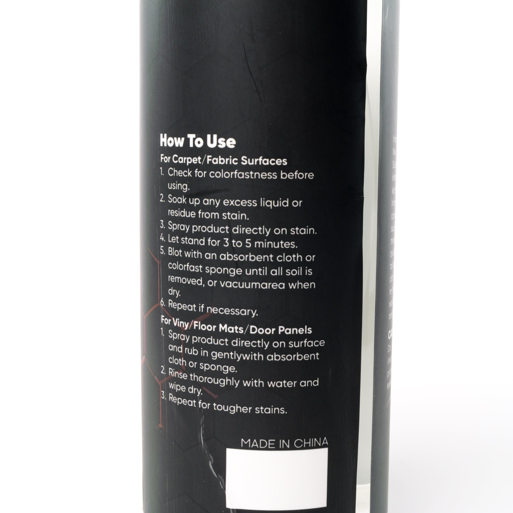 7WASH Interior Cleaner 500 ml Innenraumreiniger Flasche Rückseite mit Anwendung