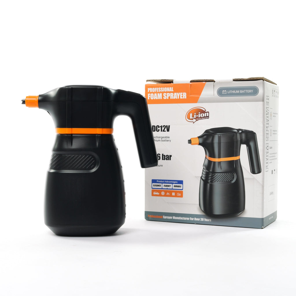 7WASH elektrischer Akku Foamsprüher 12V mit Lithium-Akku und 3,6 bar Druck für Autowäsche und Fahrzeugpflege
